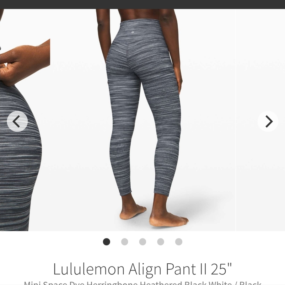 lululemon athletica Align Leggings in Heathered Black/White